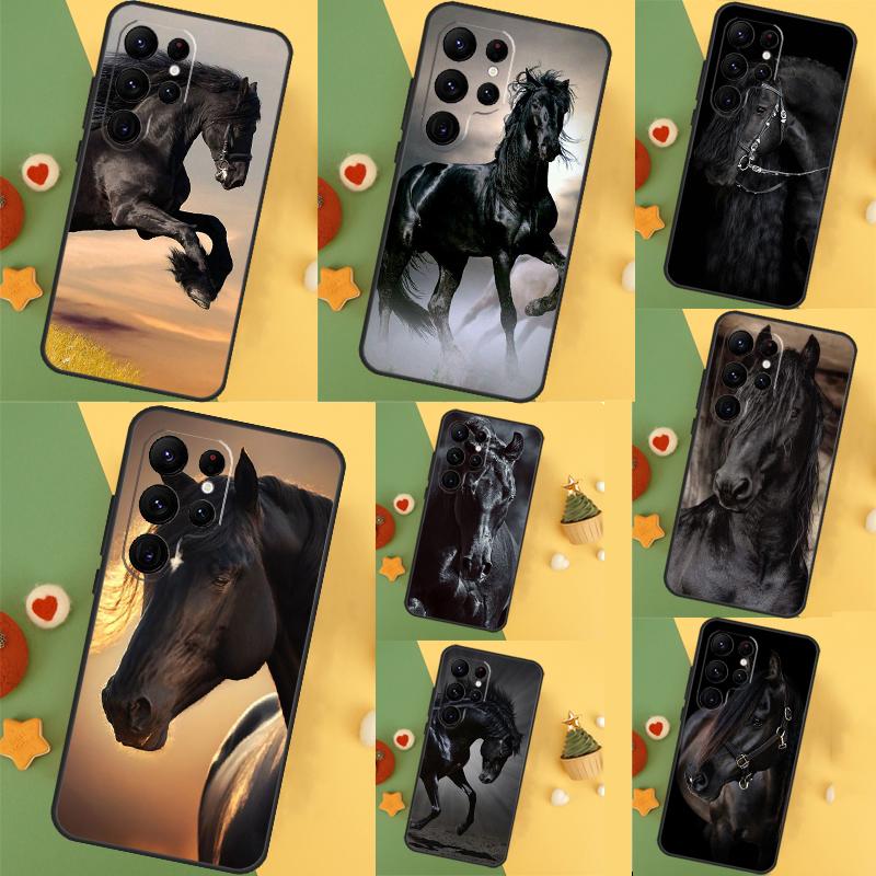 Красивый Черный Конь Чехол Для Samsung Galaxy S22 S23 S24 Ultra S8 S9 S10 Plus Note 10 20 Ultra S20 S21 FE Чехол