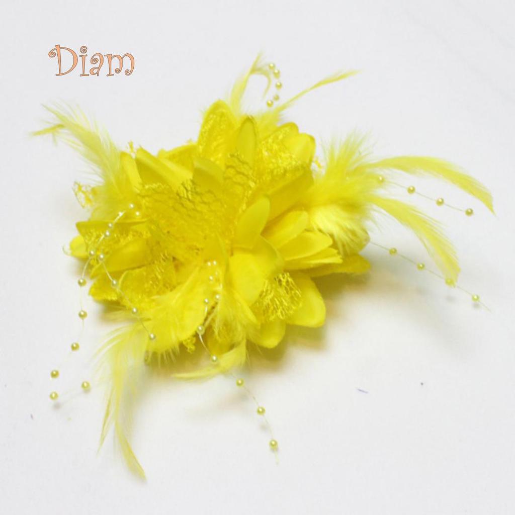 Tenfyer женский цветок перо корсаж ободок для волос заколка для волос головной убор вечерние Декор подарок