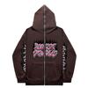 Zip-up Hoodie Gothic Streetwear Oversized Sweatshirt Men Women Y2K Style