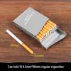 6.5mm Aluminum Press-Type Flip Cigarette Case, Medium-Fine, Holds 18 Cigarettes, Anti-Pressure Design for Men's Hand-Rolled Cigarettes