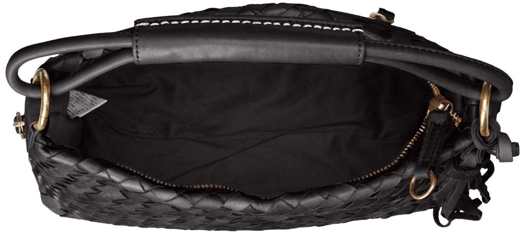 Сумка из натуральной кожи через плечо 'Лошадь' формата A4 черная [Лилия], сумка полу-плечевая, кожа, Мессала, 2-сторонняя, полу-плечевая, плечевая, для хранения,