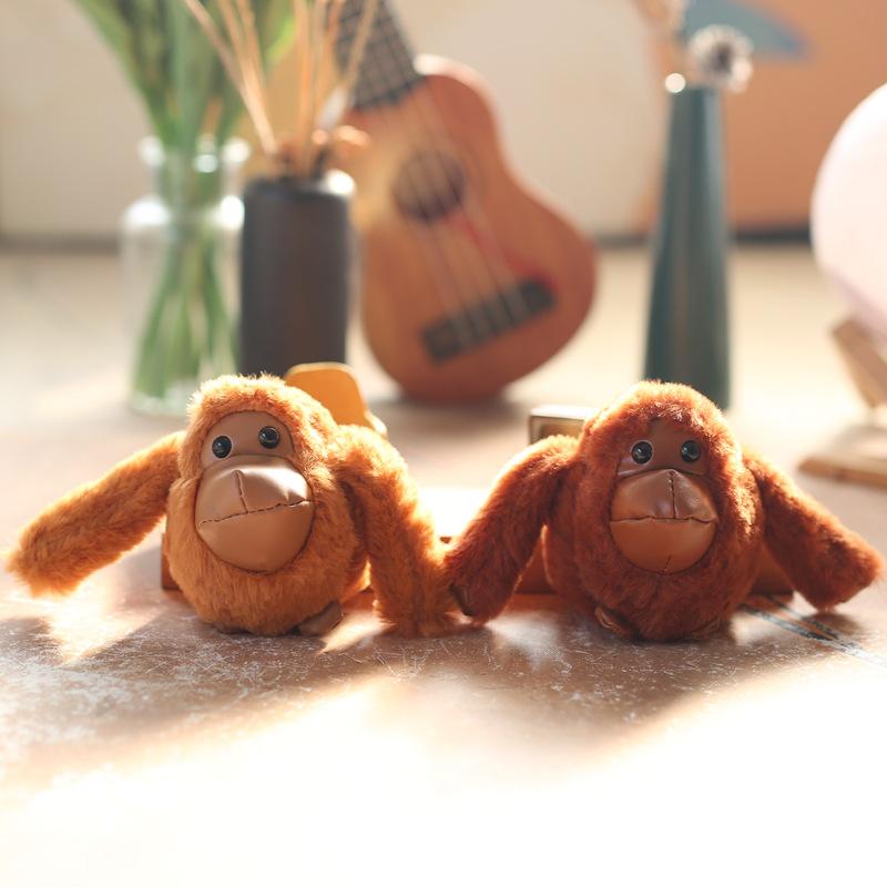 Милая плюшевая игрушка-подвеска в виде обезьяны с длинными руками, кукла-малютка в виде обезьяны-гориллы, подвесная кукла-брелок