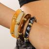Vintage Acrylic Bamboo Beads Bracelet For Women Multi Color Stretchy Resin Girls Charm Couple Bangles Gift Men Jewelry