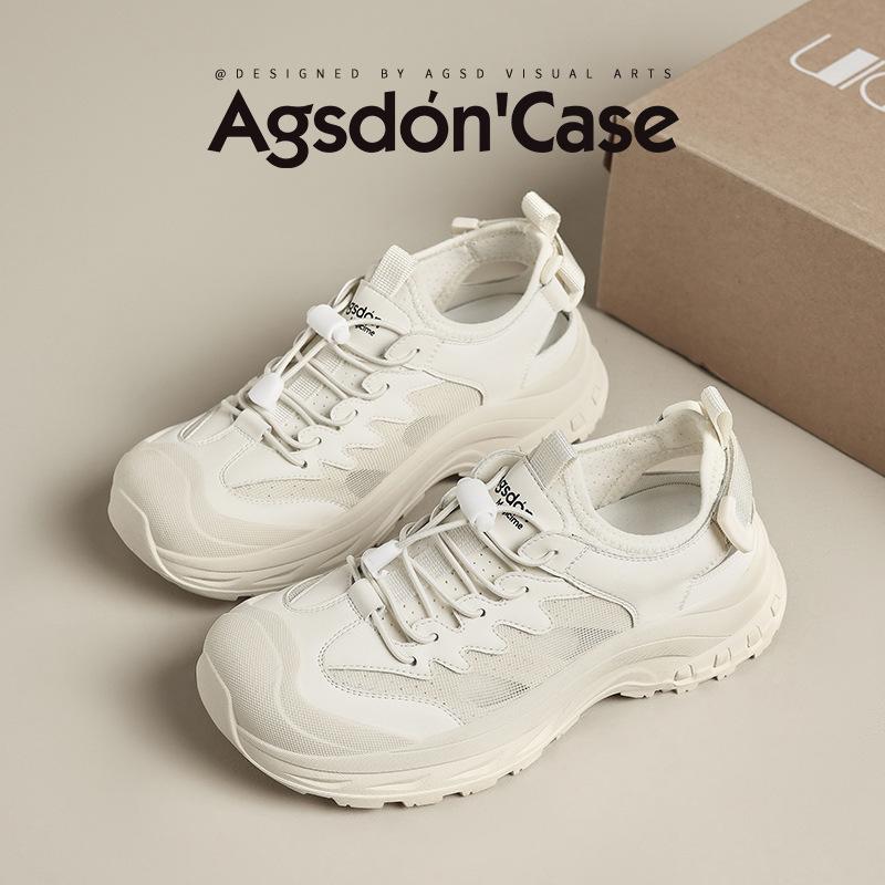 Строго отобранные спортивные сандалии Augustine женские летние 2025 новые сетчатые с отслеживанием маленькие белые папины кроссовки полые походные ботинки