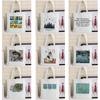 Women Graphic College Harajuku Shopper Bag Van Gogh Sunflower Starry Sky Shopping Bag Women Canvas Shoulder Bag Large Tote Bag