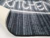 Tapis de cuisine - KITCHEN - Noir - 90x130 - Antidérapant - Lavable en machine