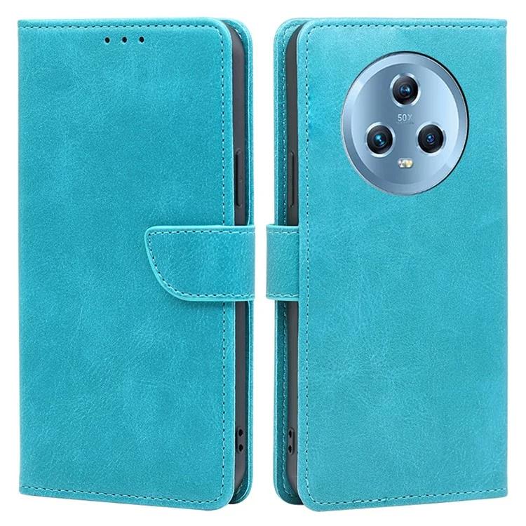 For Honor Magic5 PU Leather Flip Stand Case Calf Texture Wallet Folio Phone Cover