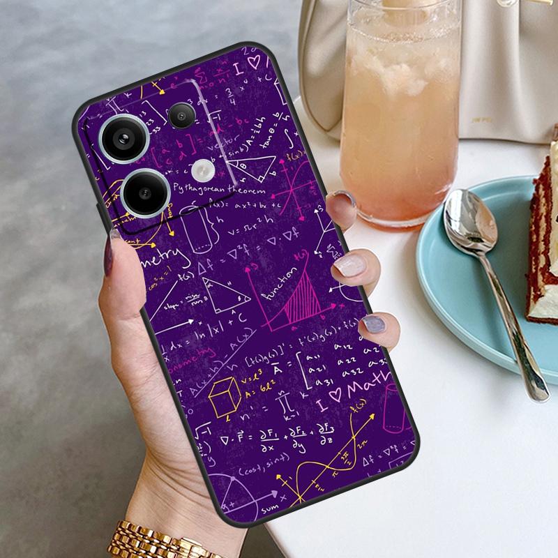 Physics Science Maths Formula Funda For Xiaomi Redmi Note 12 11 10 9 8 13 Pro Plus 12S 11S 10S 9S 10A 9C 10C 12C 13C Case
