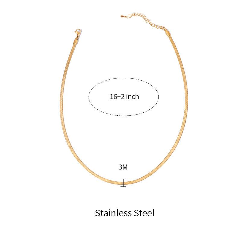 Blade Chain Versatile High-end Snake Bone Chain Hip-hop Necklace