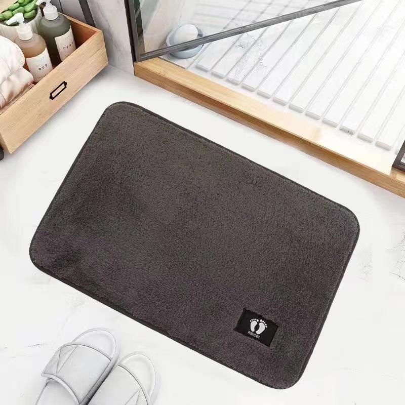 Коврик для ванной из кораллового флиса, нескользящий, впитывающий, настраиваемый, 40x60 см, полотенце для пола в ванной комнате