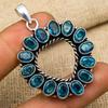 Blue Topaz Gemstone Handmade 925 Sterling Silver Jewelry Magnificent Pendant For Wedding Gift