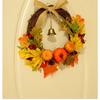 Thanksgiving Autumn Garland Harvest Festival Bell Maple Leaf Pumpkin Door Window Christmas Decoratio