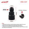 Quick Connect 6AN AN6 Male To 3/8" 5/16" Quick Disconnect Male Push On EFI Fitting Adapter Aluminum Black TF-1081-90-5/16
