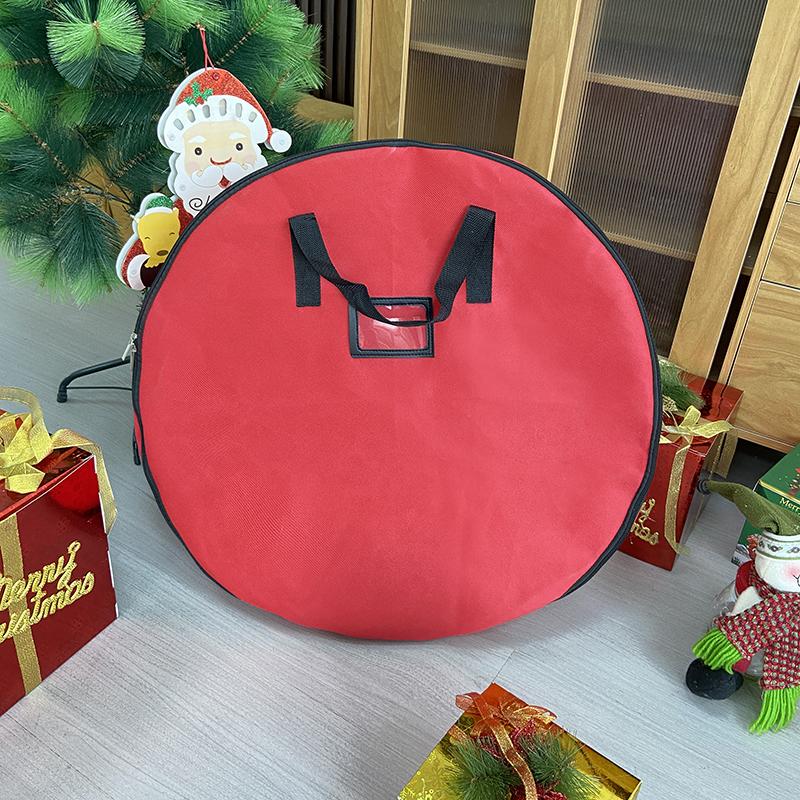 Сумка для хранения рождественских венков DINYAO с утолщенной тканью Оксфорд, сезонный контейнер для хранения праздничных венков с ручкой и молнией