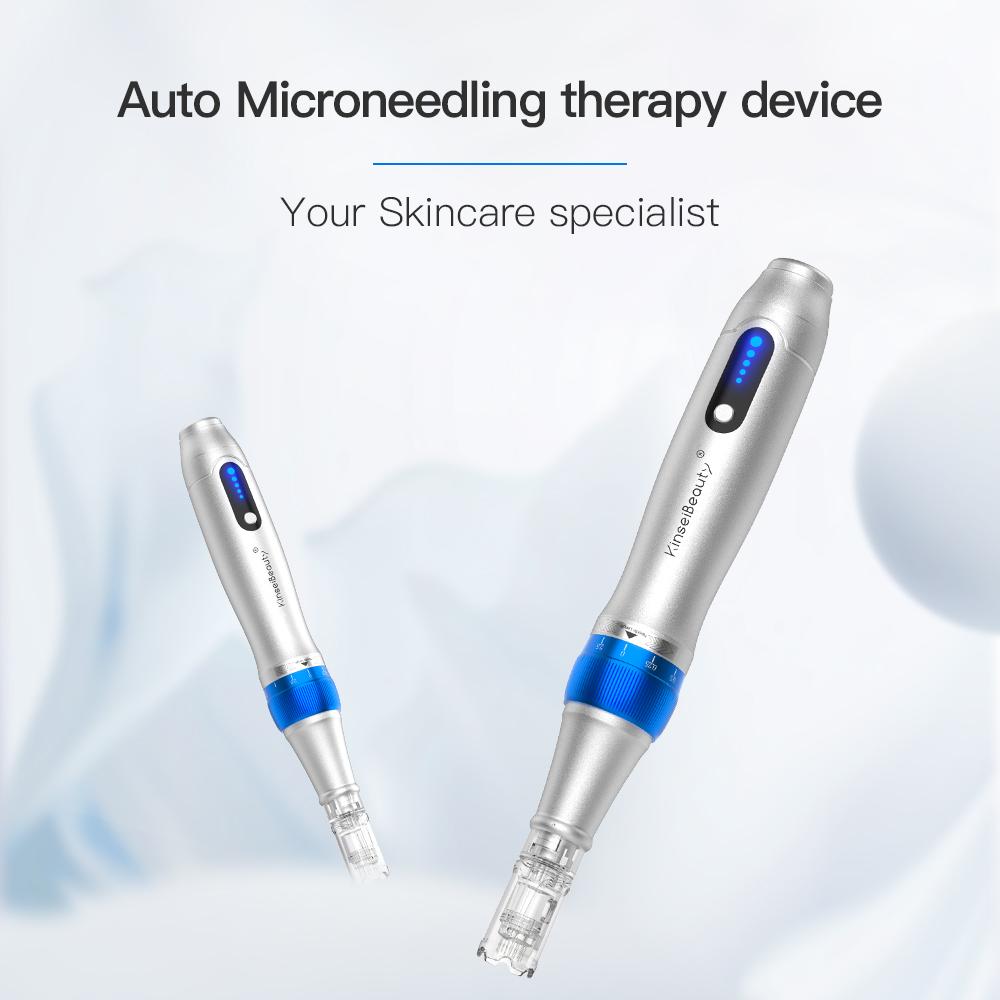 KinseiBeauty A6 Микроигольная ручка 6 Цифровая скорость Беспроводная микроигла Derma Pen Микроигольная терапия Уход за кожей лица