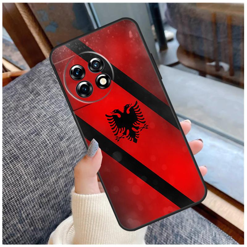 Албания Албанцы Флаг Чехол Для OnePlus 13 15 13R 13T 12 12R 11 9 10 Pro 10T 8T Nord 5 CE 2 3 4 Lite N20 N30 Чехол