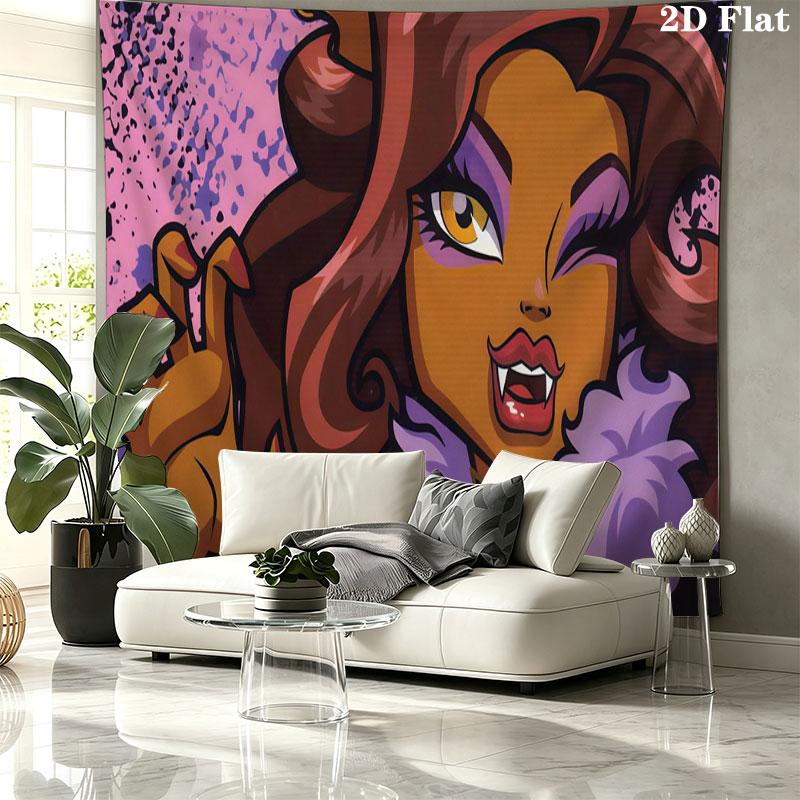 C. Wolf Wall tapestry, aesthetic printed fabric blanket, suitable for bedroom, living room, and home decor.