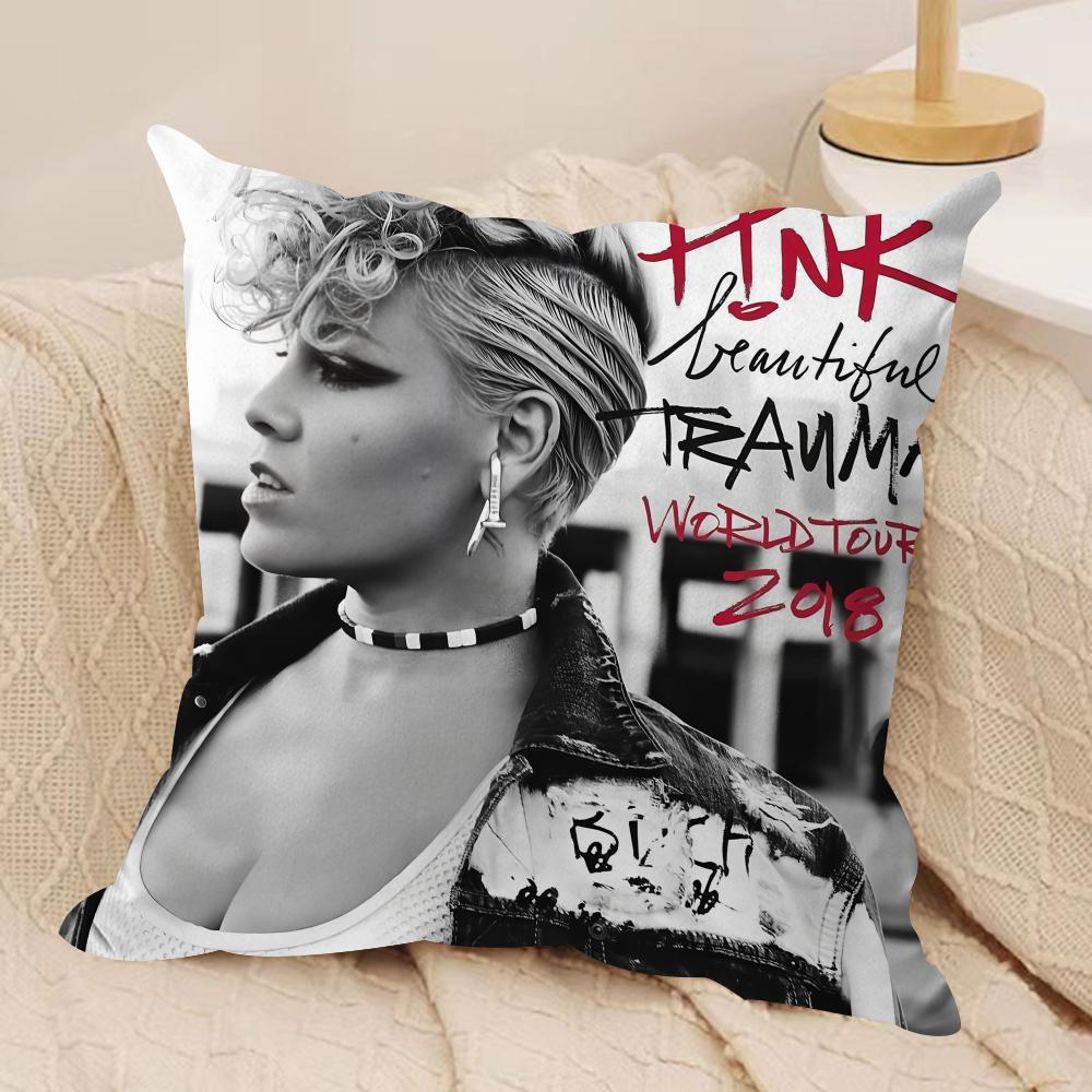 PPInk AAlecia Moore Cushion Cover Silky Short Plush Invisible Zipper Dustproof Sofa Pillow Case for Home Decor