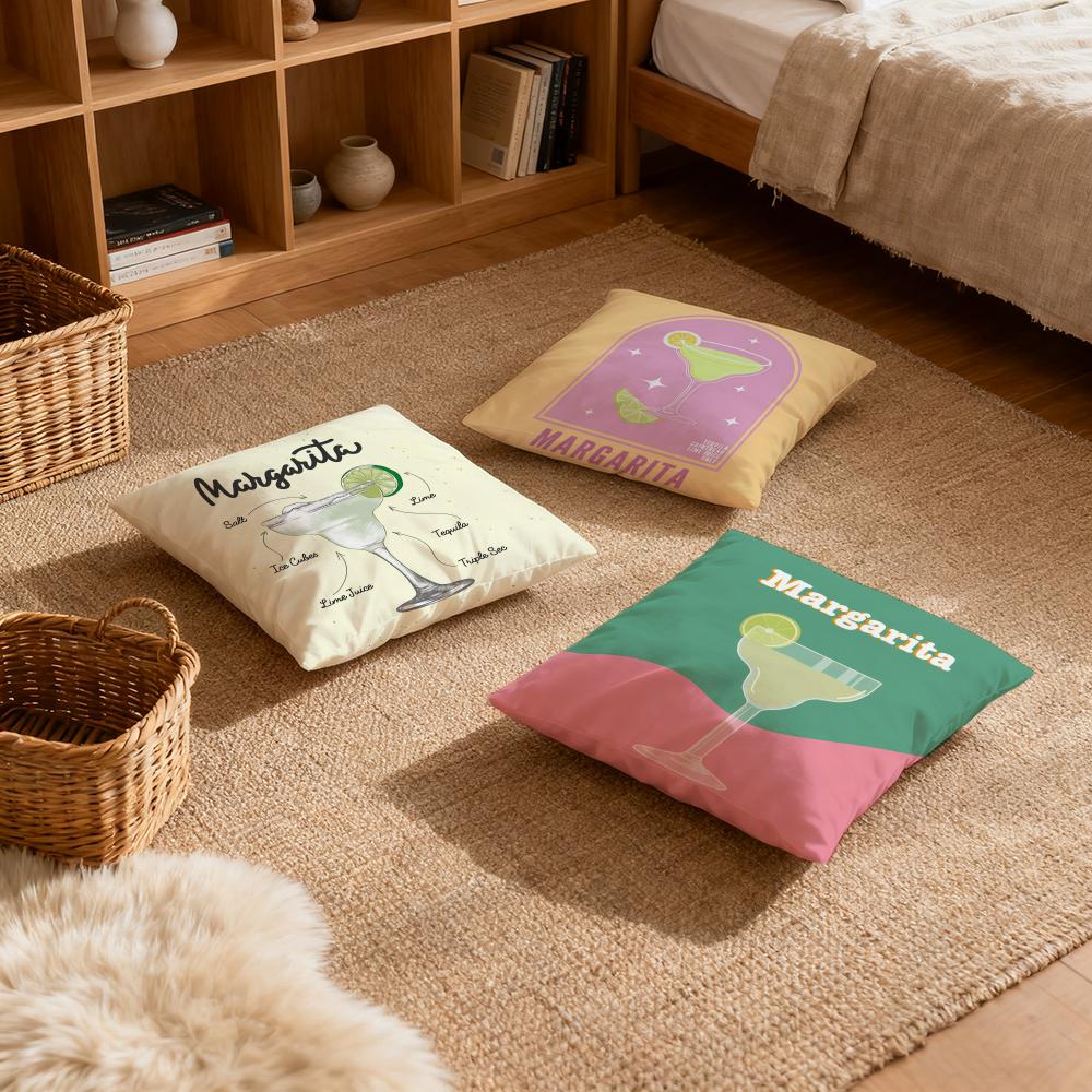 Pillow Case luxurious home office, sofa decorative Multi sized car seat cushions, pillowcases Margarita Cocktail Art