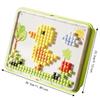 Concentration Training Peg Puzzle Board Game Mushroom Nail Puzzle Board Game  Birthday Gifts