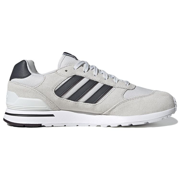 Adidas Neo Run 80S Шнуровка Плоская Удобная Амортизация Износостойкие Низкие Кроссовки для Бега Мужские Кроссовки Серый Черный GX4336