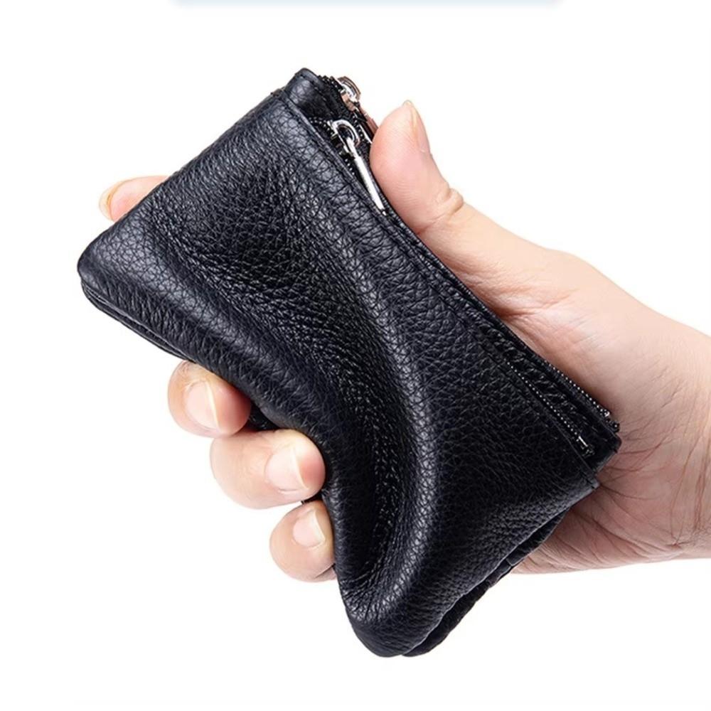 New Soft Genuine Leather Women's Wallets Zipper Portable Purses Coin Holders Large Capacity Storage Bag Money Bag Gift