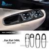 Real Soft Carbon Fiber Sticker For Fiat 500L 2012 2013 2014 2015 2016 2017 Door Handle Window Lift Speedometer Steering Wheel