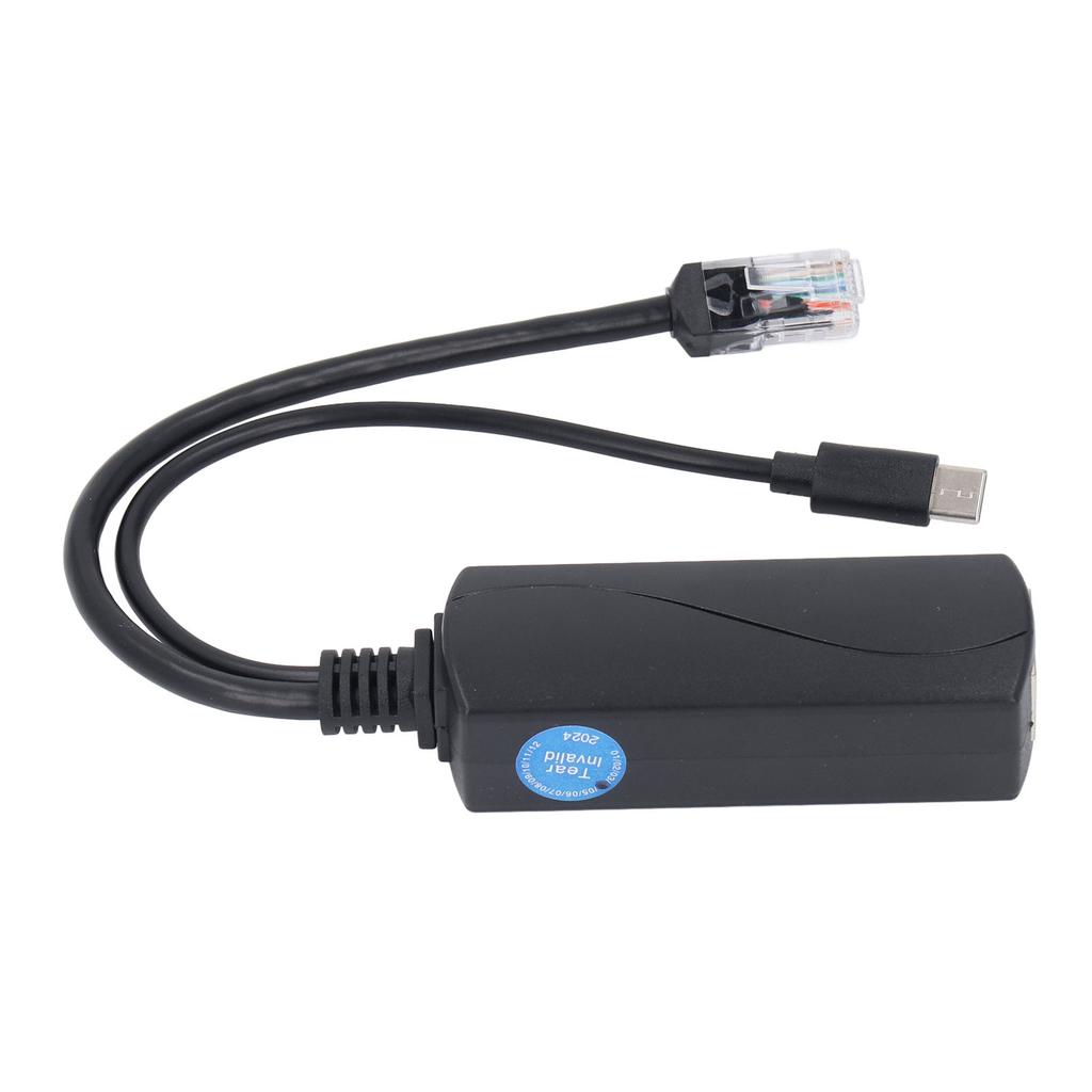 Gigabit PoE Splitter for Pi 5 5B 5V IEEE802.3af Compliant PoE to USB C Adapter 1000Mbps High Speed Power Over Ethernet