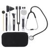 Medical Diagnostic Set Otoscope Stethoscope Tuning Fork Reflex Percussion Kit with Storage Bag
