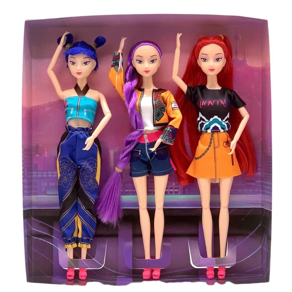 New K-Pop Demon Hunters Anime Kpop Girl Group Cartoon Rumi Zoey Mira Action Figures Vinyl Figurines Model Dolls Girls Xmas Gifts