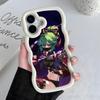 Game GI Kuki Shinobu Mobile Phone Case for iPhone 17 16 15 14 13 12 11 Air Pro Max Plus Wavy Edge TPU Colorful Cover Smartphone