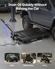 Low Profile Oil Drain Pan, 64 L Capacity, Rolling Oil Drain Pan with Electric Pump & 2.2 m Hose, Leak-proof & Corrosion-resistant, Fit for Cars, SUVs,