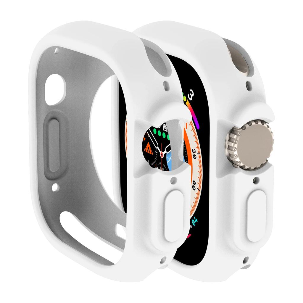 Мягкий силиконовый чехол для Apple Watch 9 8 Ultra 49 мм 45 мм Защитная крышка Для iWatch серии 7 6 5 4 SE 40 44 41 мм Бампер