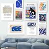 Blue Matisse Abstract Poster Line Women's Fashion Canvas Paintings Nordic Room Decoration Wall Art Prints Picture Home Decor