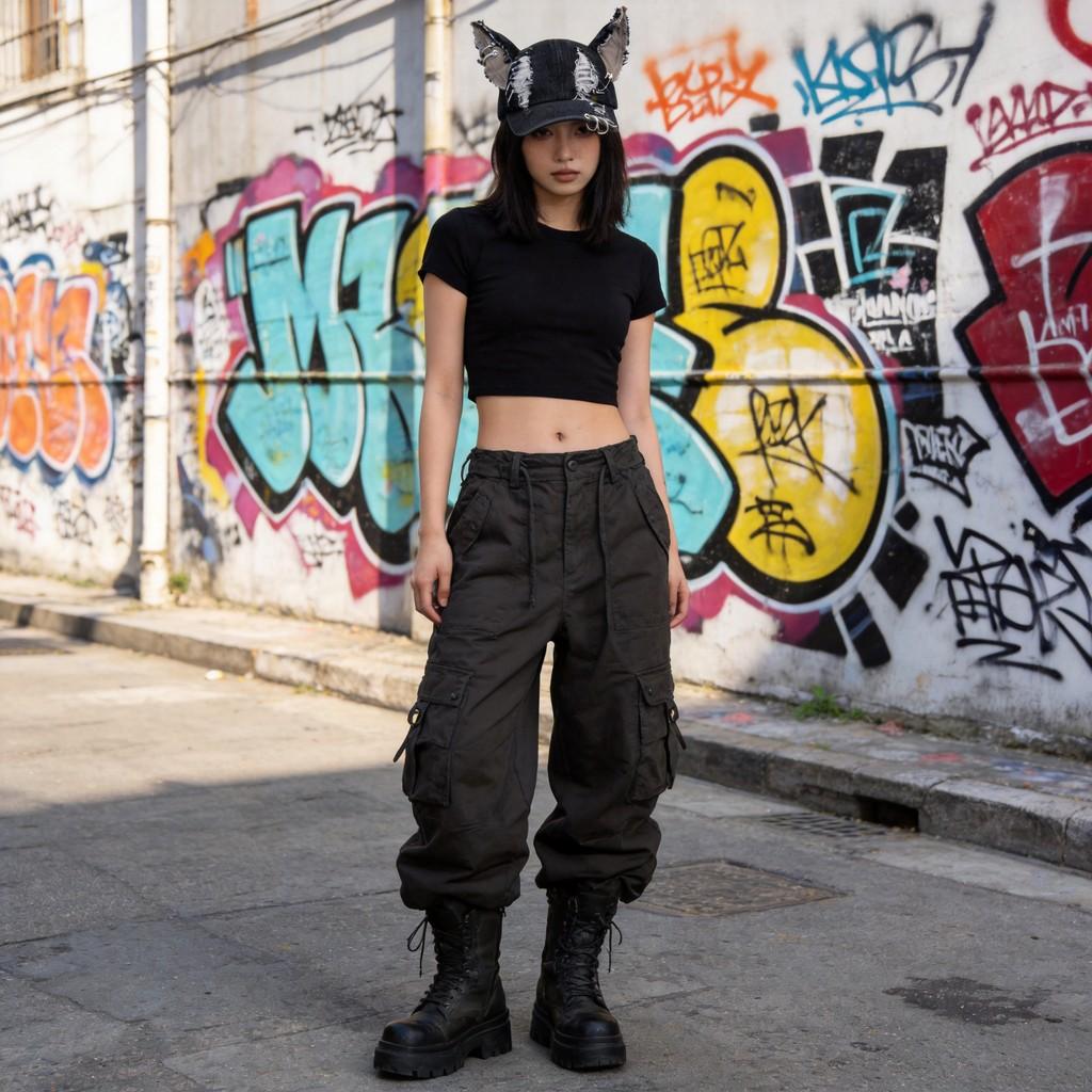 Y2k Postapocalyptic Style Denim Distressed Cap With Sun Protection For Streetwear Enthusiasts