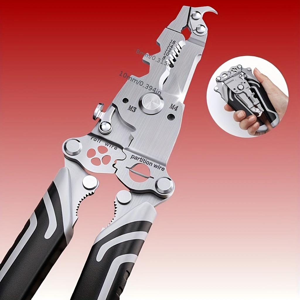 Складной ручной инструмент для зачистки проводов 18 в 1 для зачистки проводов, резки, гаечного ключа, фиксации, скручивания, вытаскивания гвоздей, отвертки с удобной конструкцией для хранения