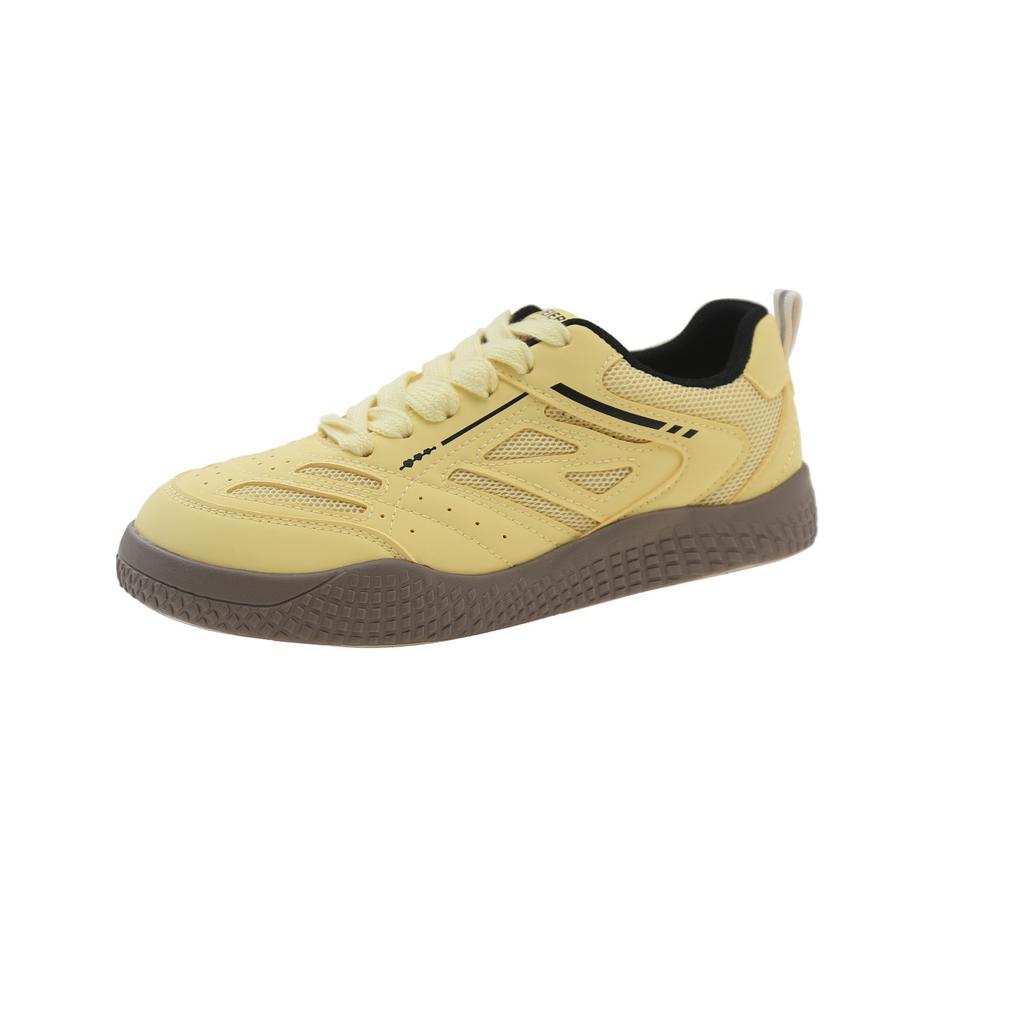 Простые и модные маленькие белые туфли лето новые дышащие и универсальные сетчатые на толстой подошве с круглым носком женские туфли повседневная обувь