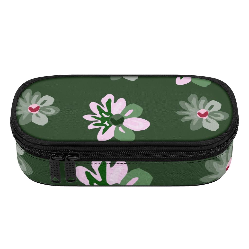 Pencil Pouch Neat Design 300D Polyester Zipper Closure with Pen Slot Board Mesh Pocket and Large Storage Section for Students