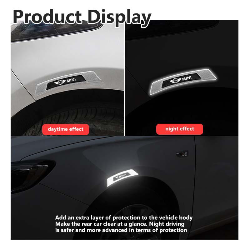 Car Wheel Arch Safety Warning Sticker Mark Tape Reflective Strip For MINI Cooper R55 R56 R57 R58 R59 R60 R61 JOHN COOPER WORKS