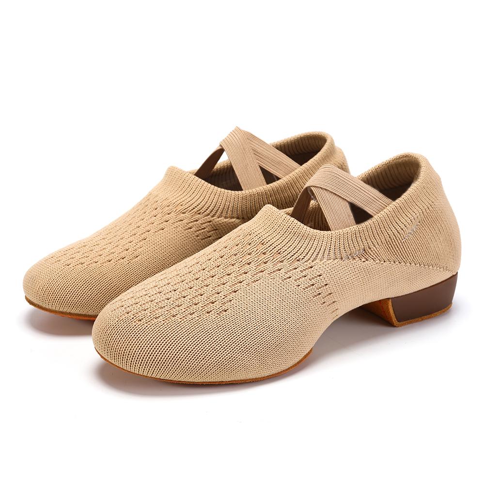 Летающая тканая танцевальная обувь для балета, йоги, домашняя дышащая танцевальная обувь с плоской подошвой для женщин и девочек, танцевальная обувь для учителей