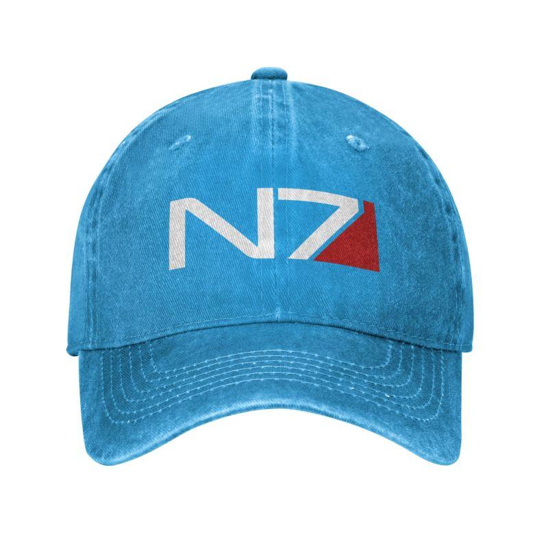 Модная хлопковая бейсболка для видеоигр Mass Effect N7, женская бейсболка унисекс, регулируемая на заказ унисекс, шляпа для папы, хип-хоп