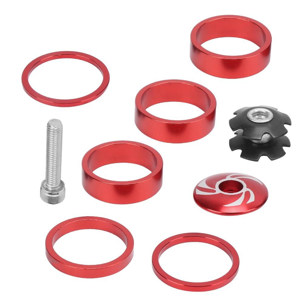 9Pcs 28.6mm Bike Headset Spacer Aluminium Alloy Bicycle Stem Cap Set  for Bicycle Front Fork