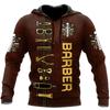 Spring Autumn Barber Shop Graphic Hooded Sweatshirts 3D Print Fashion Hoodies Male Oversized Long-sleeved Pullovers Tops Daily