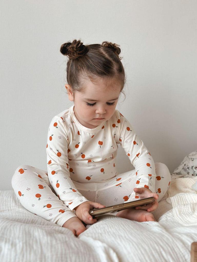 Korean Autumn Pajamas for Girls: Long-Sleeve Baby and Toddler Sleepwear Set
