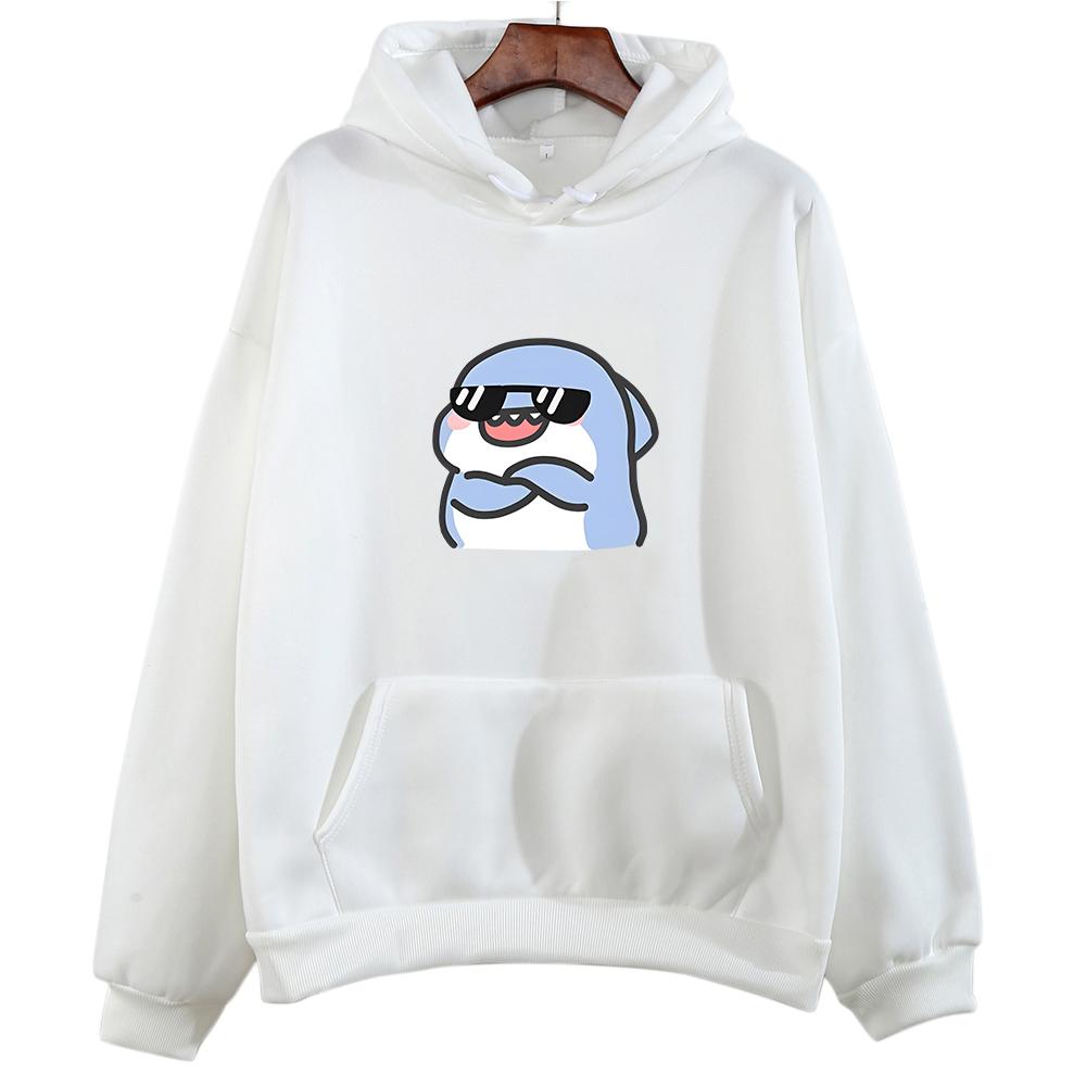 Толстовка большого размера с изображением животных Шахими Акула PicShu для девочек, каваи/милые женские толстовки с длинными рукавами и героями мультфильмов, флисовая рубашка Harajuku High Street