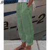 BITCED 8 Color Women's Fashion Casual Solid Color Print High Waist Pants & Capris