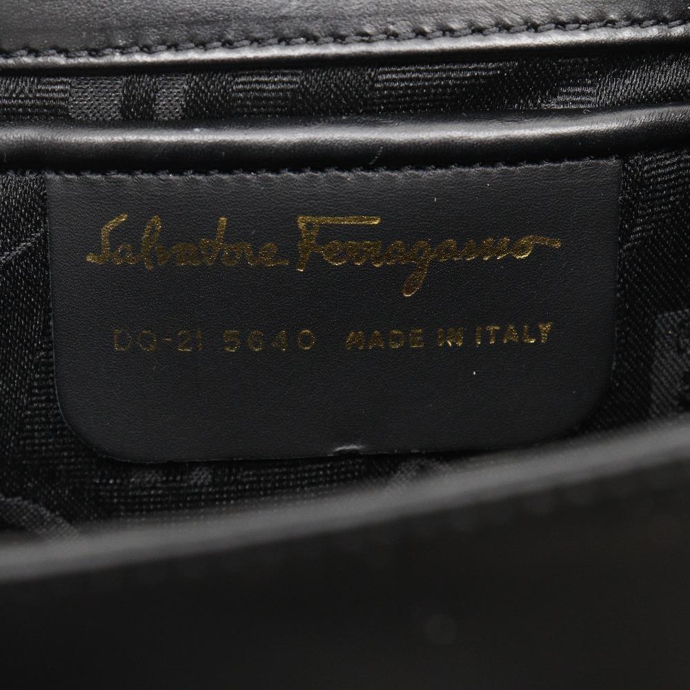 Salvatore Ferragamo Сумка-клатч на плечо DQ-21 5640 2-в-1 черная кожа Женская Б/У