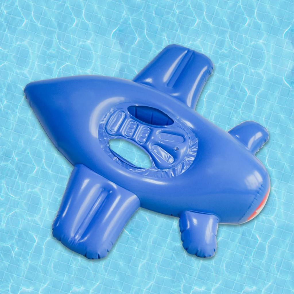 Kids Water Toy Large Swimming Circle PVC Airplane Shape Leak-Proof Inflatable Float Seat Summer Pool Beach Swimming Ring for Kid