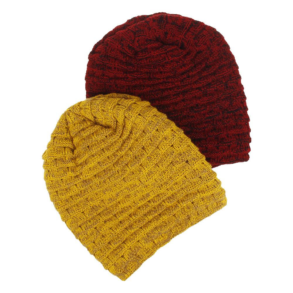 Женская осенне-зимняя вязаная плюшевая теплая шапка-пуловер с защитой ушей, шерстяная шапка EMA