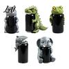 Shark Can Topper Dinosaur Cover Cute Animal Soda Holder for 375ml Cans T-Rex Drink Plastic Stand Desk Fun Party Home Bar Decor Gift Protector